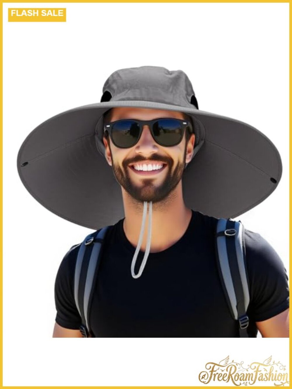 Super Wide Brim Fishing Sun Hat UPF50+ Waterproof Foldable Bucket Hat
